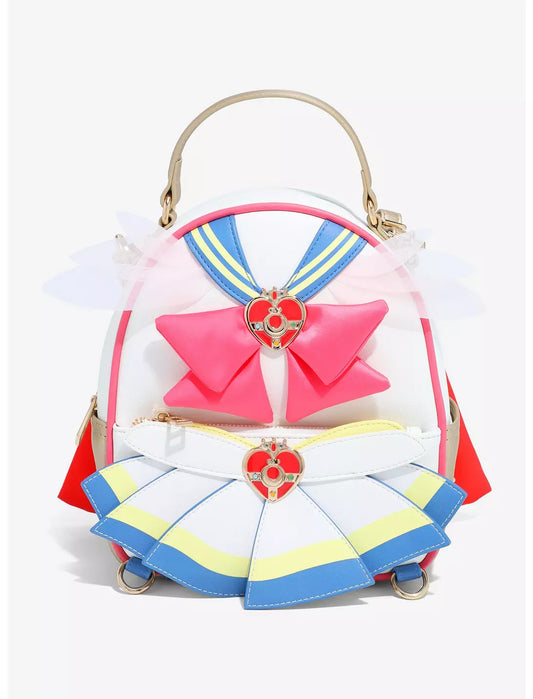 Pretty Guardian Sailor Moon Tuxedo Mask & Super Sailor Moon Reversible Mini Backpack