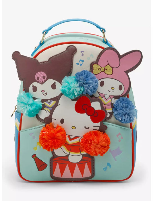 Sanrio Hello Kitty, My Melody, and Kuromi Cheer Mini Backpack