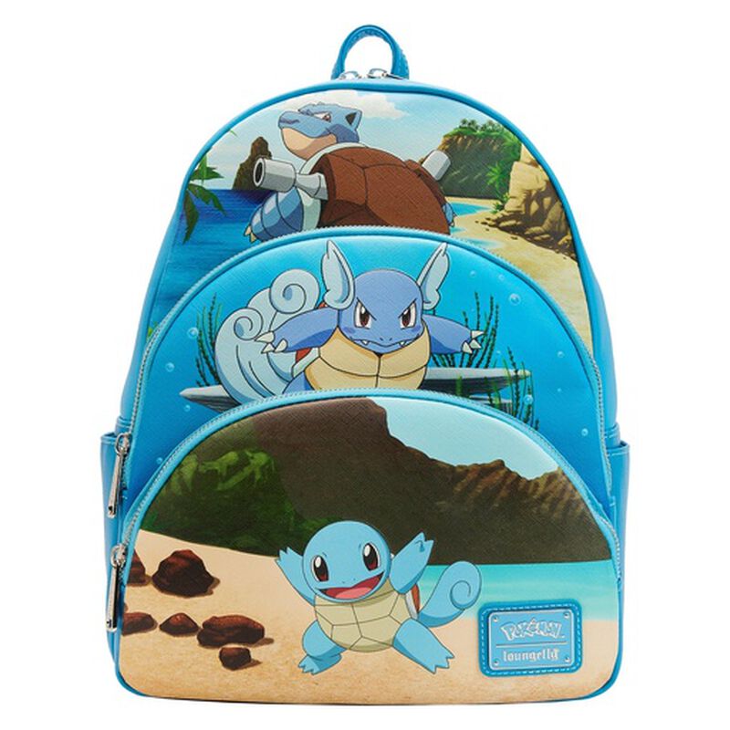 Pokémon Squirtle Evolution Triple Pocket Mini Backpack