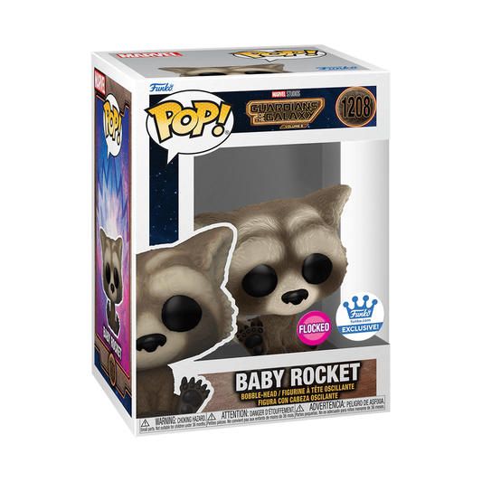 1208 Marvel Guardians of the Galaxy Volume 3: Baby Rocket Flocked (Funko Shop Exclusive)